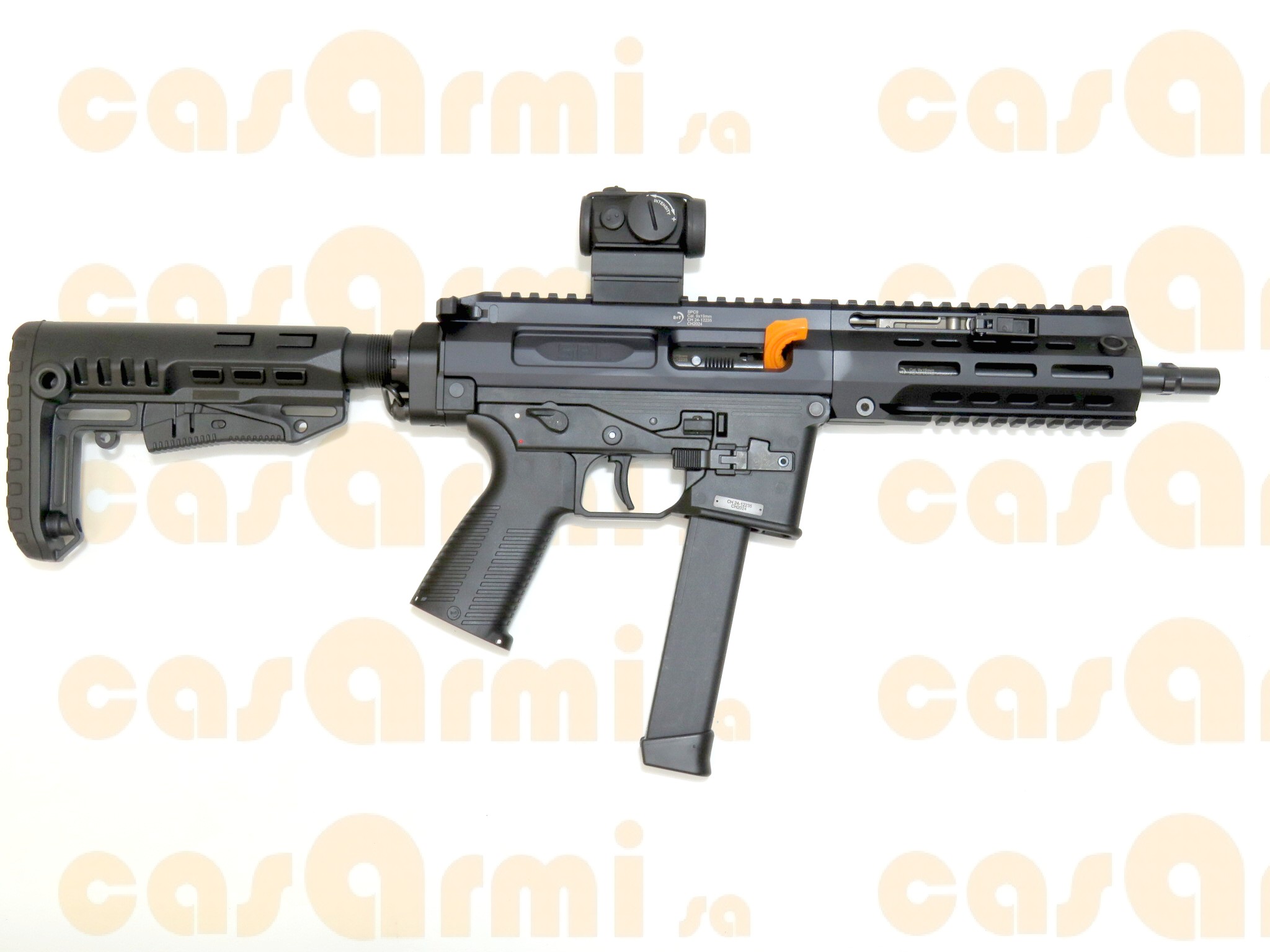 B&T SPC9 G con Aimpoint Micro T1e impugnatura compatibile con caricatori Glock 9 Para